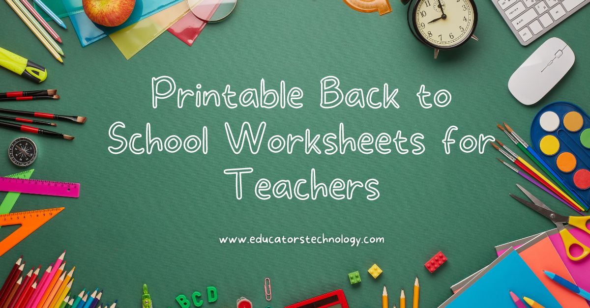FREE Back to School Printables & Activities for Kids