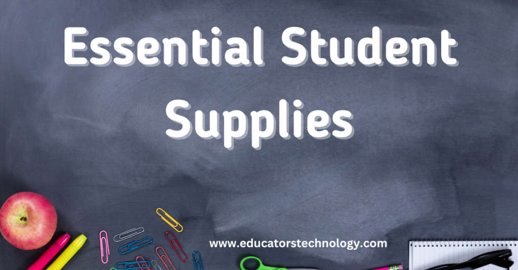 Checklist of The Essential Student Supplies