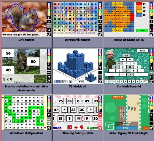 Digipuzzle: All kinds of educational games - Website - KlasCement