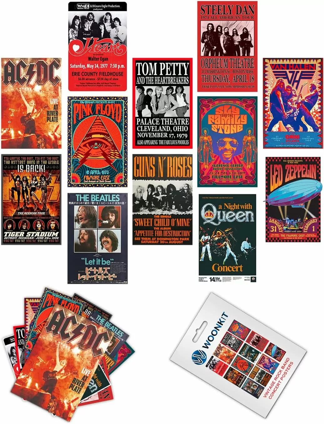 Rock music Metal wall plaque Retro vintage band concert poster